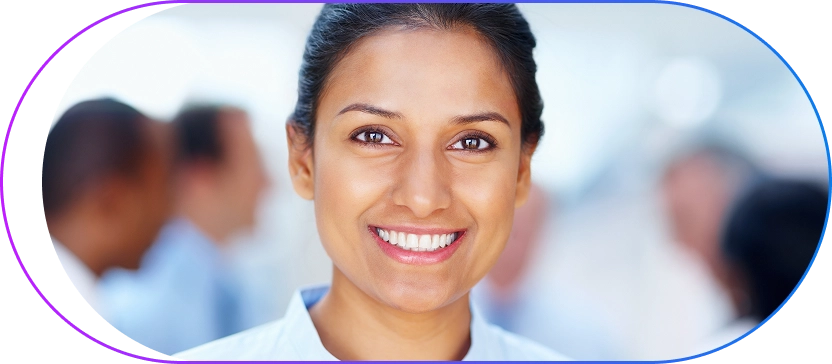 Happy patient showing successful results after TMJ treatment
